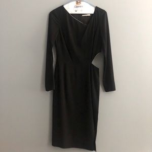 Halston Heritage long sleeve side cutout dress - 4